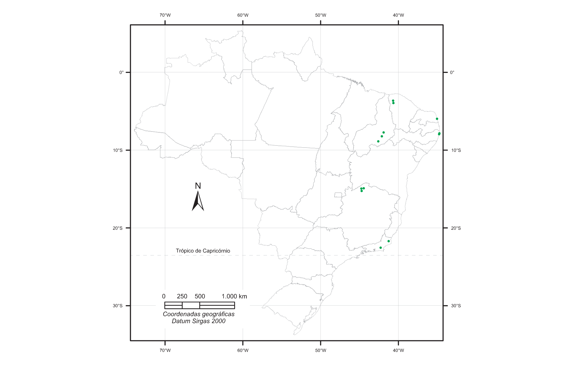 Oiti, Licania tomentosa - Ocorrência natural